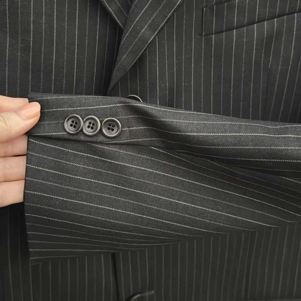 Armani Collezioni pin stripe suit jacket, size 42R